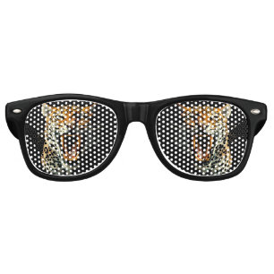 Lunettes De Fête Retro Tête d'attaque du léopard