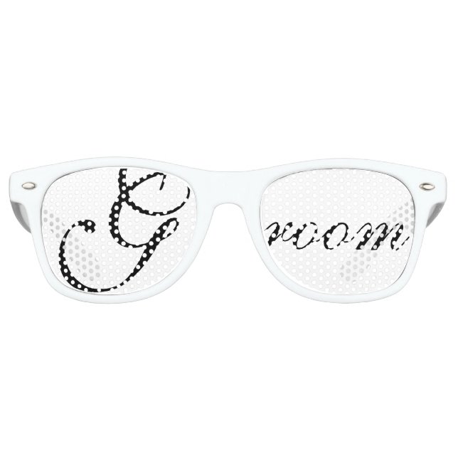 Lunettes De Fête Retro Têtes de parti GROOM (Devant)