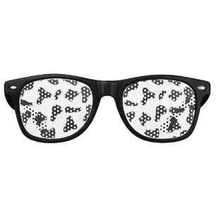 Lunettes De Fête Retro Texture de la peau de vache