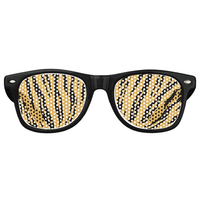 Lunettes De Fête Retro Tiger Stripes, Tiger Party (Devant)