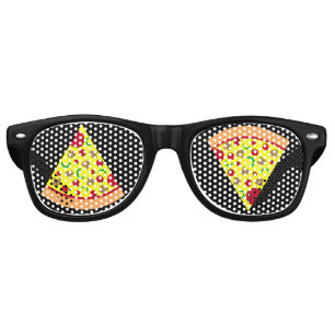 Lunettes De Fête Retro Tranche de pizza au pepperoni