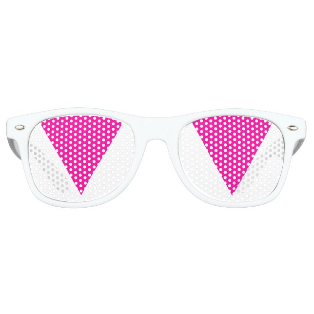 Lunettes De Fête Retro triangle rose (Devant)