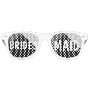 Lunettes De Fête Retro Triangles noir moderne colorblock Bridesmaid