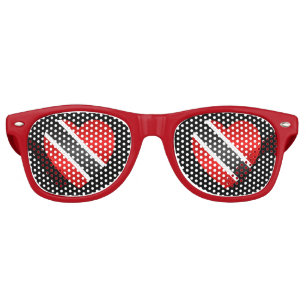 Lunettes De Fête Retro Trinidad and Tobago Flag