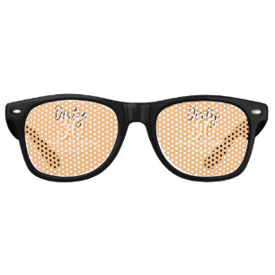 Lunettes De Fête Retro Triste trente orange blanc simple rétro annonce d'