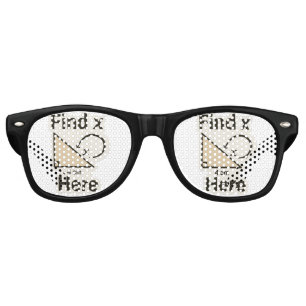 Lunettes De Fête Retro Trouver X Math Joke Sticker - Funny Geometry Pun