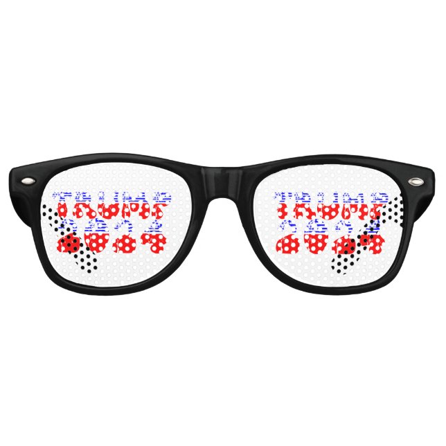 Lunettes De Fête Retro Trump 2024 Super patriotique (Devant)