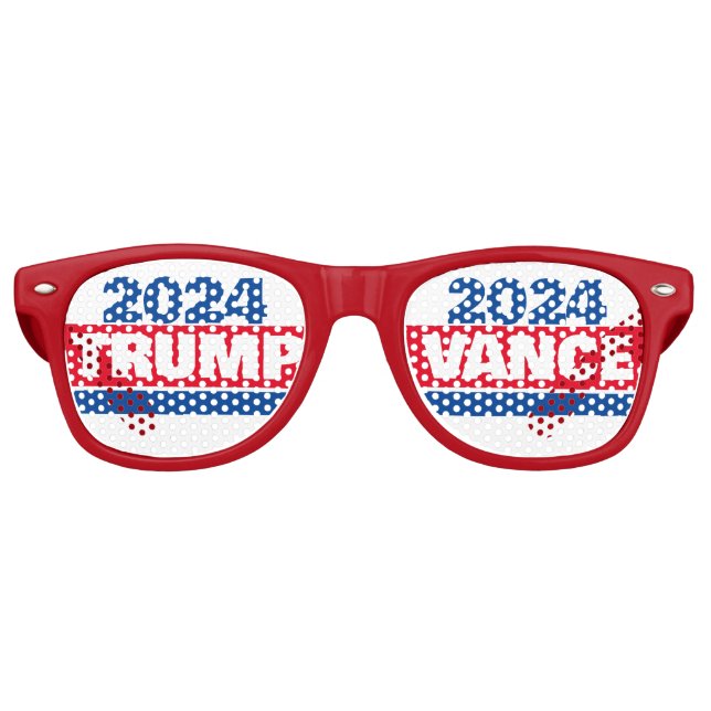 LUNETTES DE FÊTE RETRO TRUMP MAGA 2024 (Devant)