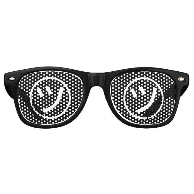 Lunettes De Fête Retro ㋡ Tsu Kana Katakana Smiling Emoji / Emoticon (Devant)