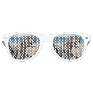 Lunettes De Fête Retro Tyrannosaurus rex rugissant dans un canyon