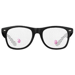 Lunettes De Fête Retro Un logo circulaire avec un symbole cardiaque, embo