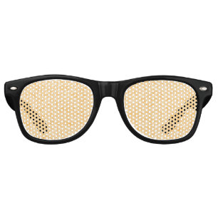 Lunettes De Fête Retro Un tapis rond avec un mélange vibrant de jaune et