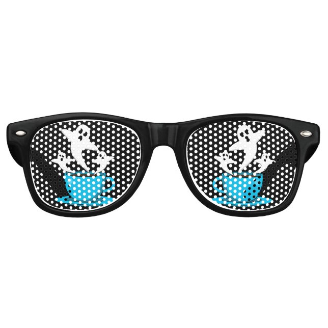 Lunettes De Fête Retro Une coupe de café fumeur fantôme (Devant)