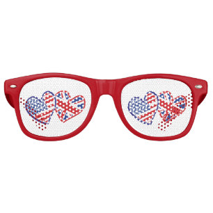 Lunettes De Fête Retro USA—Royaume-Uni