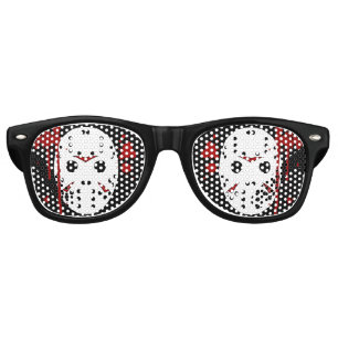 Lunettes De Fête Retro Vendredi 13ème Masque de Hockey Bloody Horreur
