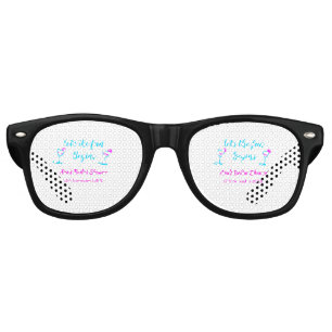 Lunettes De Fête Retro Verre à vigne rose bleu enterrement de vie de jeun