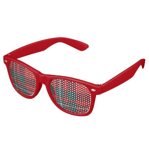 Lunettes De Fête Retro Verres d'amusement de tartan de MacGregor rouges