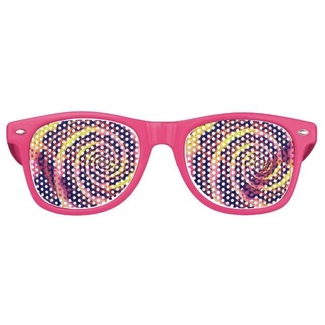 Lunettes De Fête Retro Verres de fête Vortex Lemonade framboise (Devant)