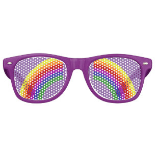 Lunettes De Fête Retro Verres de fierté d'arc-en-ciel
