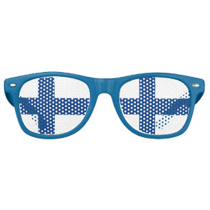 Lunettes De Fête Retro Verres de partie d'amusement de la Finlande
