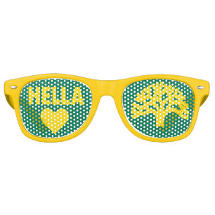 Lunettes De Fête Retro Verres de partie de chêne d'Oakland de coeur de