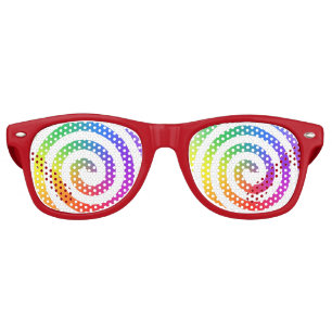 Lunettes De Fête Retro Verres de remous d'arc-en-ciel