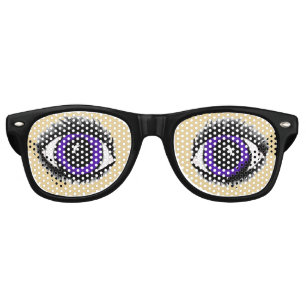 Lunettes De Fête Retro Verres POURPRES d'OEIL d'ANIME (une plus petite