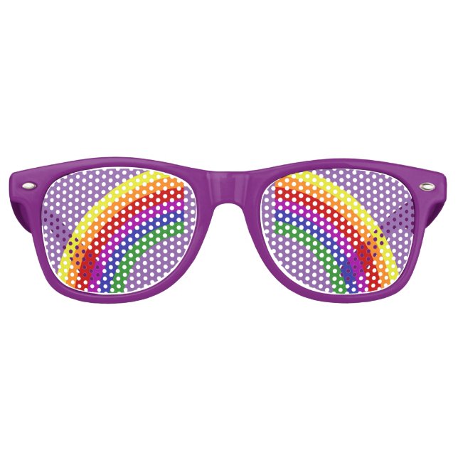 Lunettes De Fête Retro Verres Rainbow Pride (Devant)