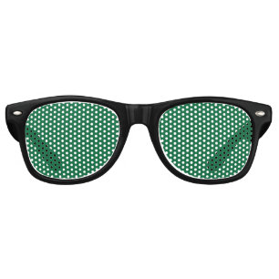 Lunettes De Fête Retro vert, azur, aqua, bleu électrique, police, motif,