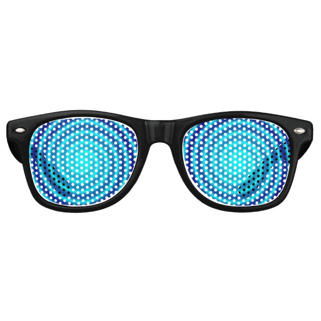Lunettes De Fête Retro Vertigo bleu spirale (Devant)