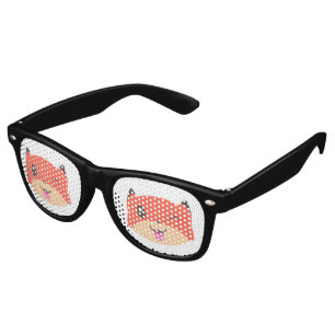 Lunettes De Fête Retro Vêtements de la langue du renard