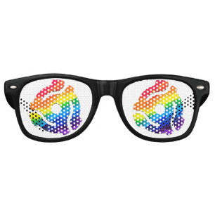 Lunettes De Fête Retro Vibran de l'adaptateur d'enregistrement SlipperyJo