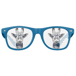 Lunettes De Fête Retro Vintage et drôle Giraffe