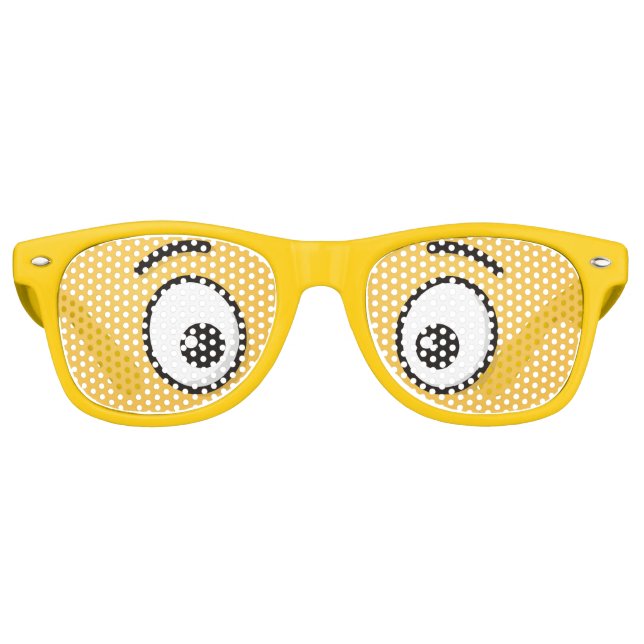 Lunettes De Fête Retro Visage de broyage avec yeux ouverts (Devant)