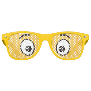 Lunettes De Fête Retro Visage souriant avec bouche ouverte