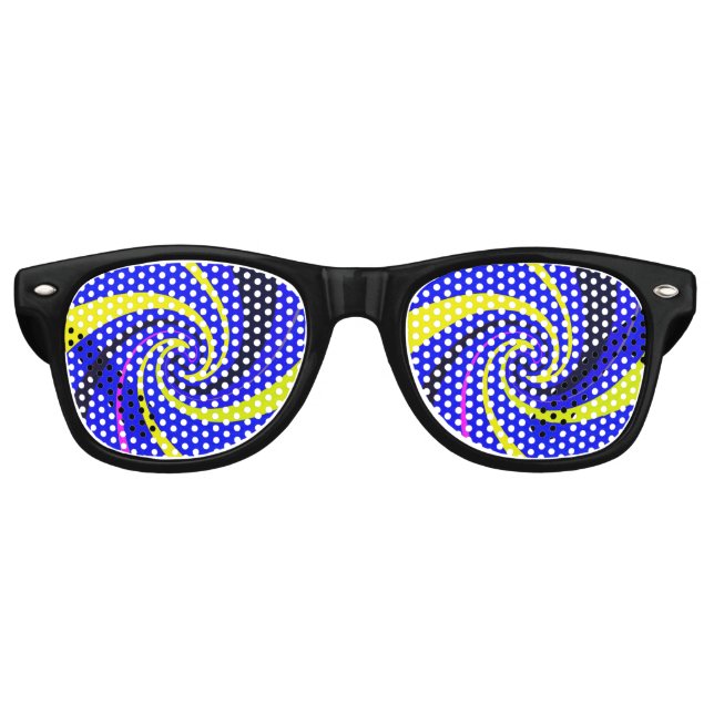 Lunettes De Fête Retro Vortex bleu (Devant)