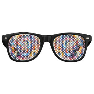 Lunettes De Fête Retro Vortex couleur dynamique