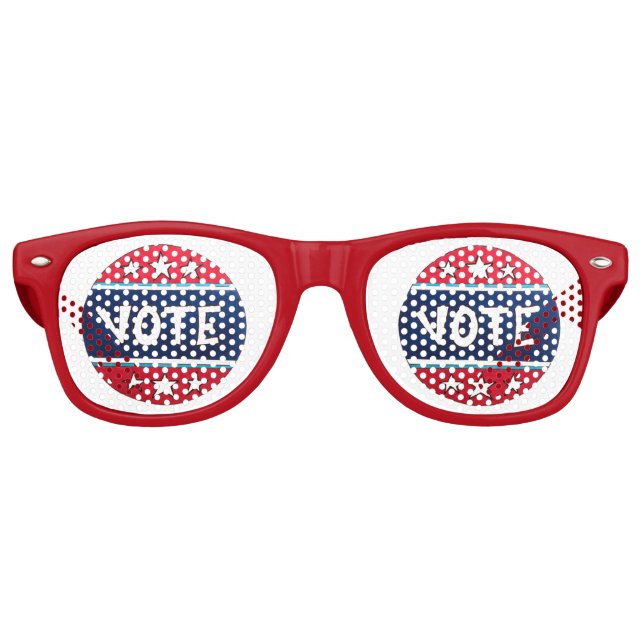 Lunettes De Fête Retro VOTE I Jour du scrutin USA lieu du scrutin (Devant)