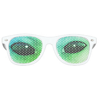 LUNETTES DE FÊTE RETRO YEUX ALIENS. YEUX EXTRATERRESTRES VERTS