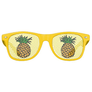 Lunettes De Fête Retro Yeux d'ananas, nuances alimentaires amusantes