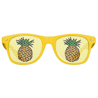Lunettes De Fête Retro Yeux d'ananas, nuances alimentaires amusantes