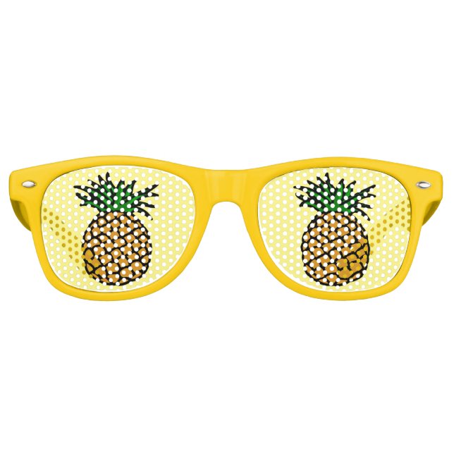 Lunettes De Fête Retro Yeux d'ananas, nuances alimentaires amusantes (Devant)