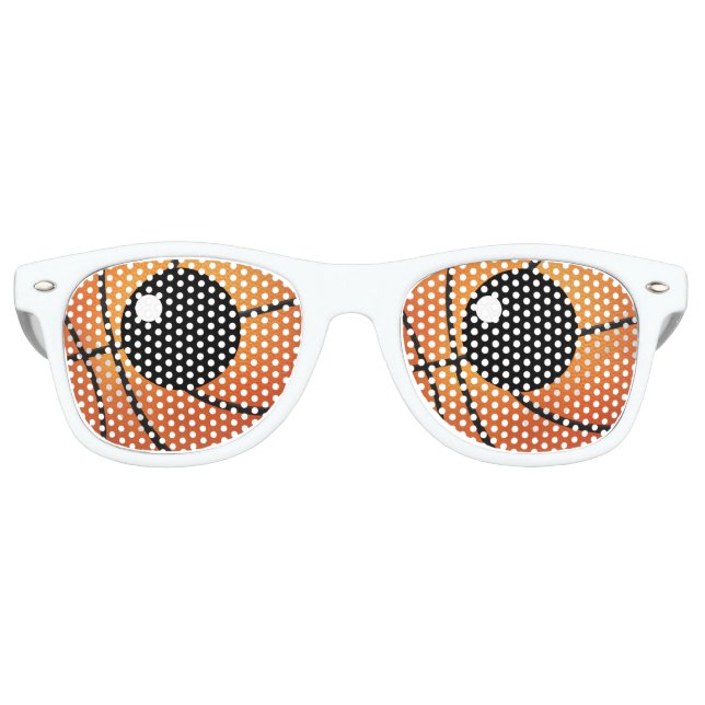 Lunettes De Fête Retro Yeux de basket | Cadeau sportif (Devant)