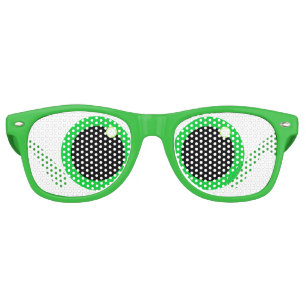 Lunettes De Fête Retro Yeux de grenouille observés par croix drôle