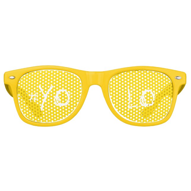 LUNETTES DE FÊTE RETRO #YOLO (Devant)