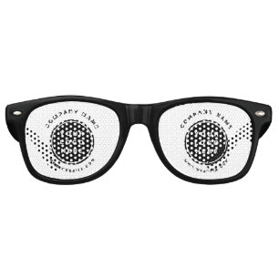 Lunettes De Fête Retro Your Business Logo Promoteur Business Company