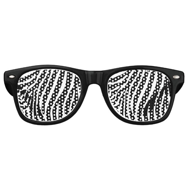Lunettes De Fête Retro Zebra Stripes Party Shades (Devant)