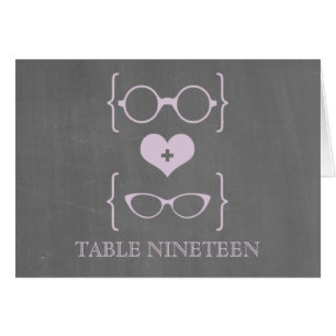 Lunettes de Geeky Violet Tableau noir Numéro de la