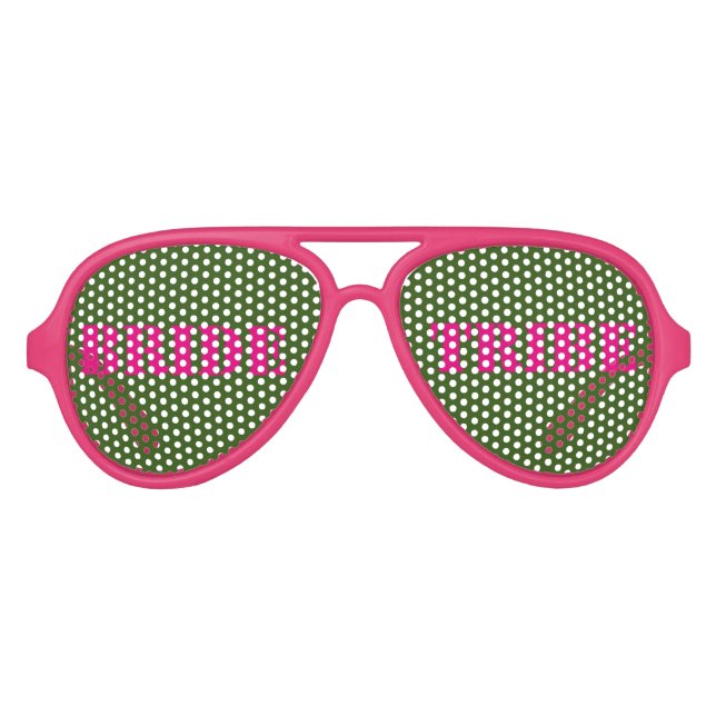 Lunettes de la tribu des mariées rose-vert (Devant)