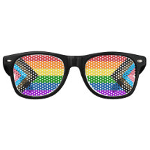 Lunettes de soleil à drapeau de fierté progressive